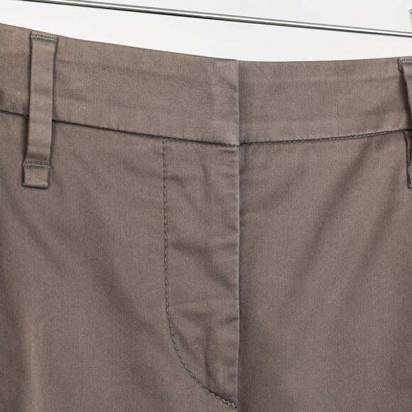 Brunello Cucinelli Grey Cotton Topstitched Cuffed Trousers - Picture 5 of 9